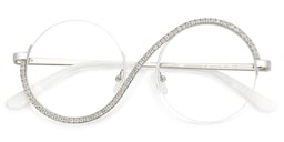 Jaila Round Silver Glasses1