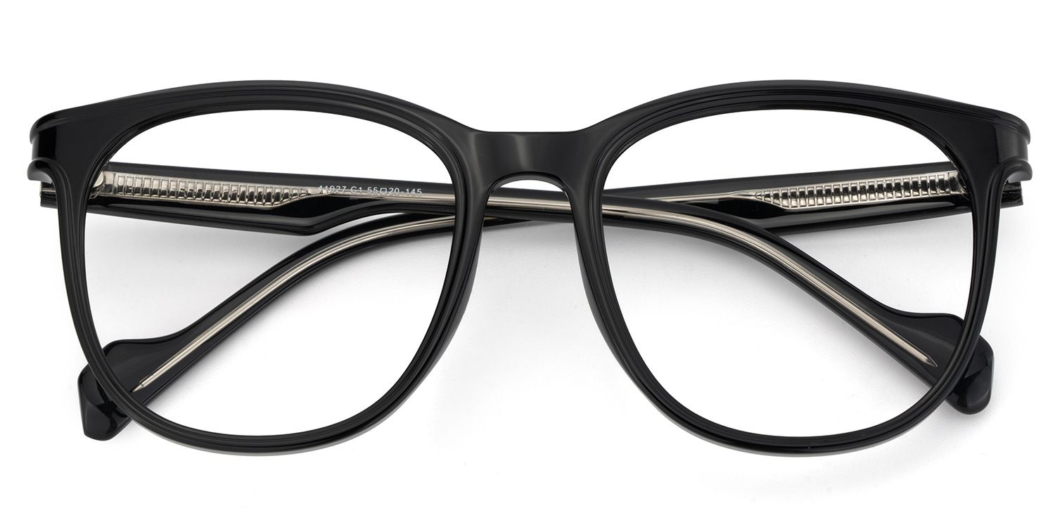 Thin Frame Black Glasses With Round Shape2