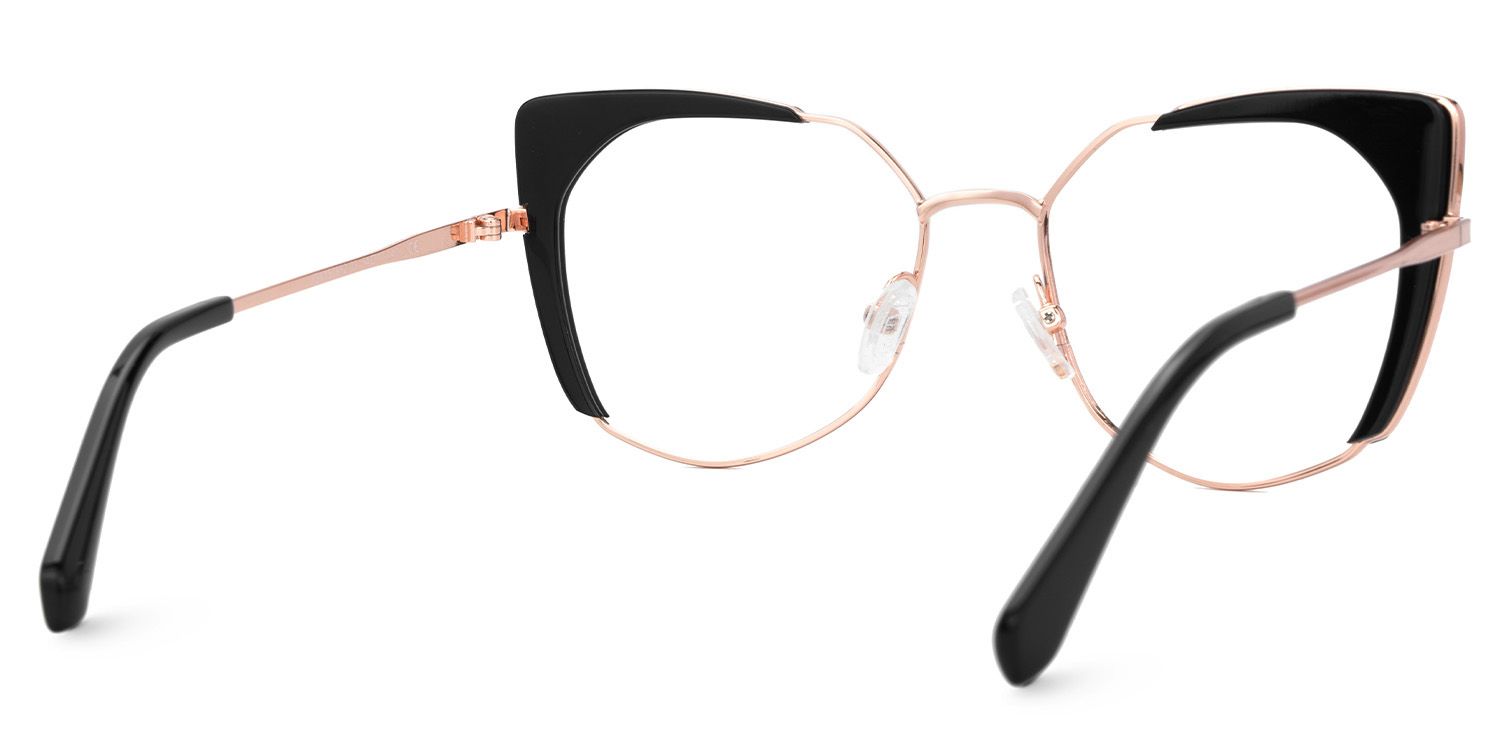 Ketty Prescription Black Frame Cateye Glasses | Zeelool3