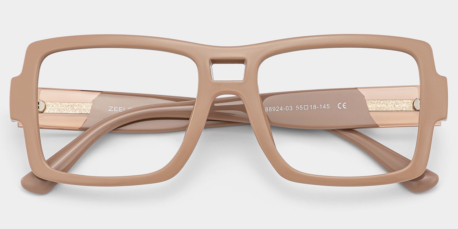 Nora Brown Aviator Glasses — Modern Frame Style | ZEELOOL1