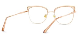 Beau Cat eye Champagne Gold Glasses5