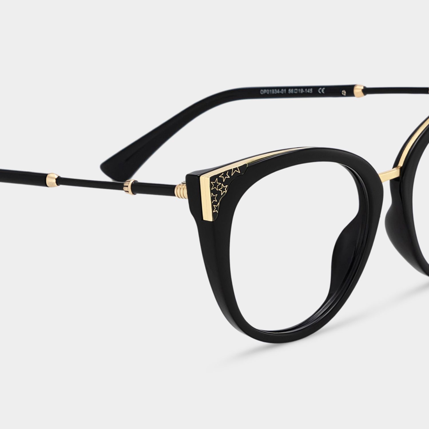 Dalton Cat Eye Black Glasses | Zeelool Glasses4