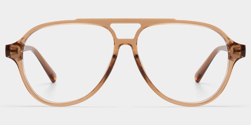 Drew Clear Brown Aviator Glasses