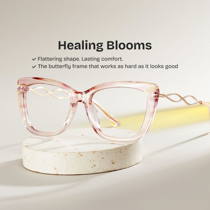 Remi Pink Butterfly Glasses