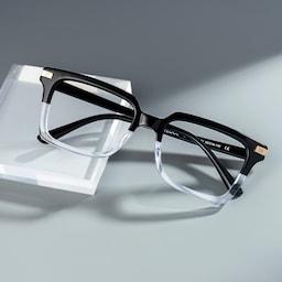 Langston Rectangle Black-Crystal Glasses0