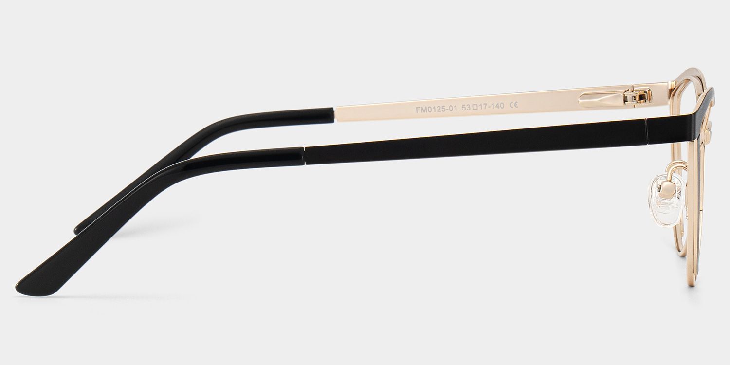 Sydney Cat Eye Metal Black Frame Glasses for Women | ZEELOOL4