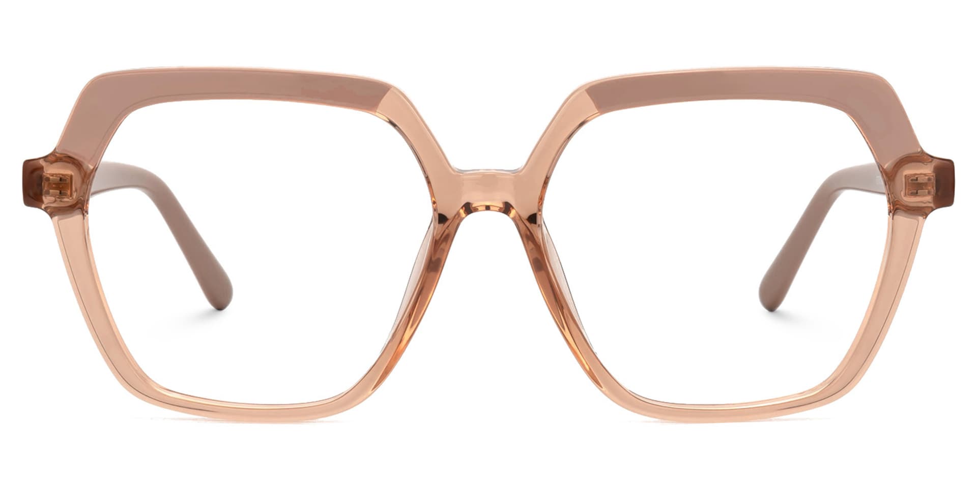 Norah Geometric Champagne EyeGlasses and Glasses Frames0