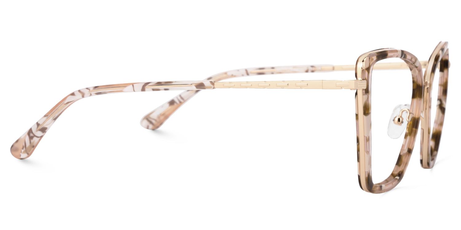 Kesego Square Mixed Material Frame Glasses -Zeelool2