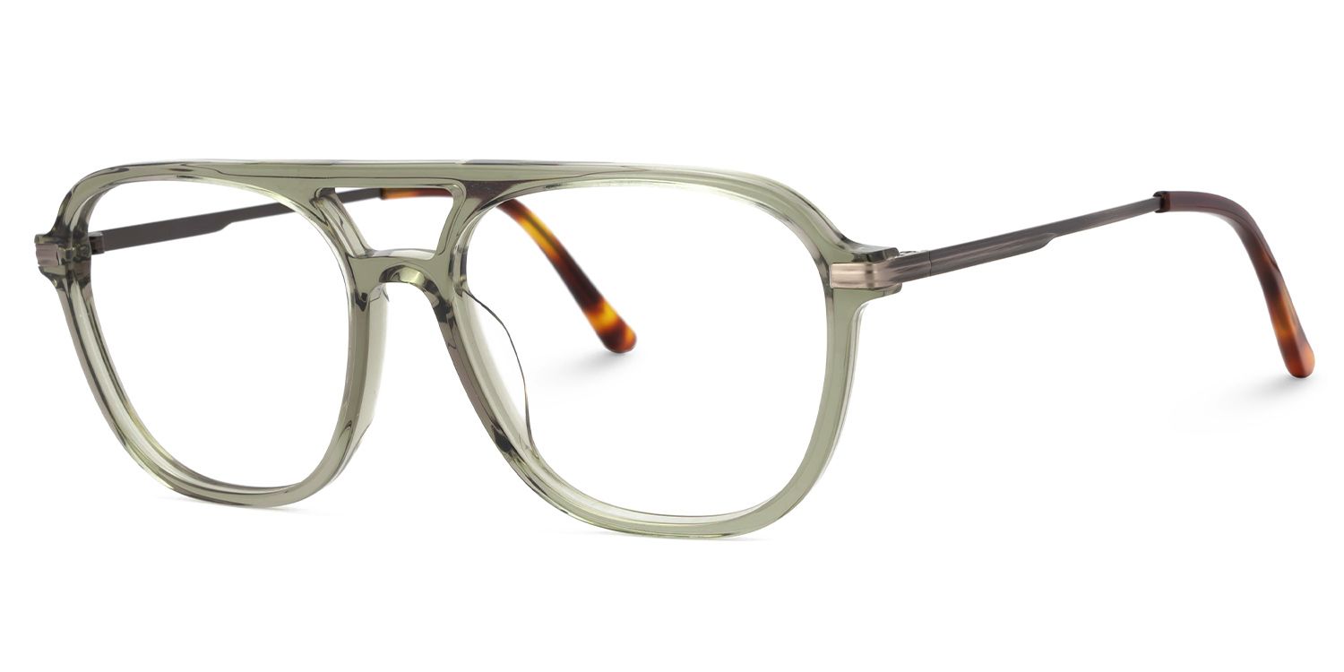 Green Acetate Aviator Eyeglasses- Andreas1