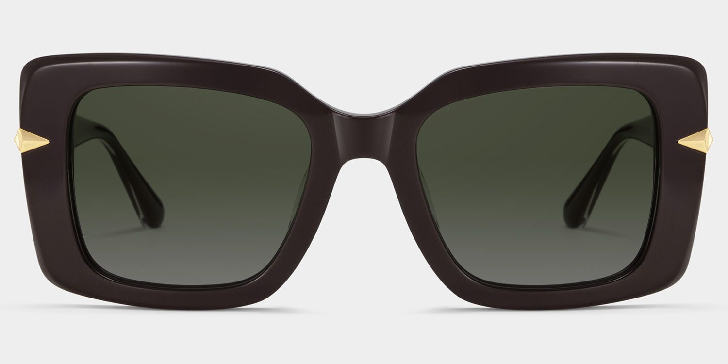 Neon Square Brown Polarized Sunglasses