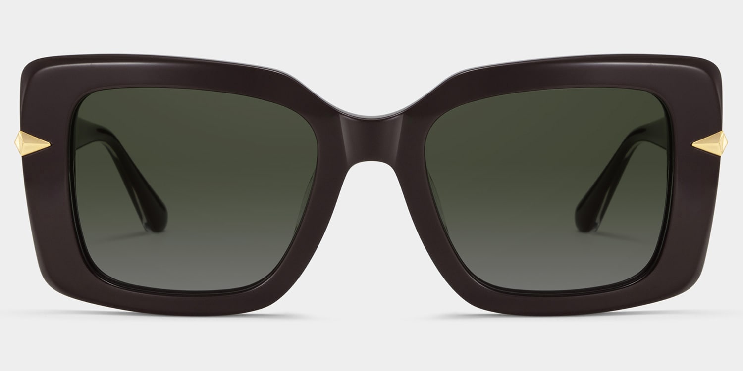 Neon Square Brown Polarized Sunglasses