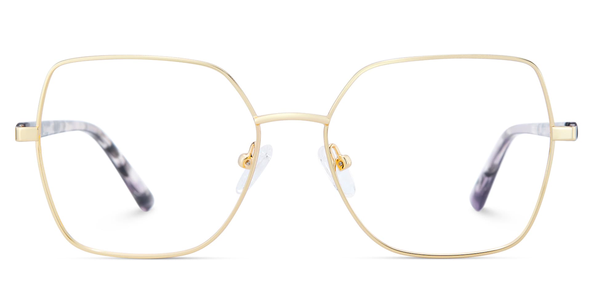 Billie Golden Geometric Prescription Glasses | Zeelool0