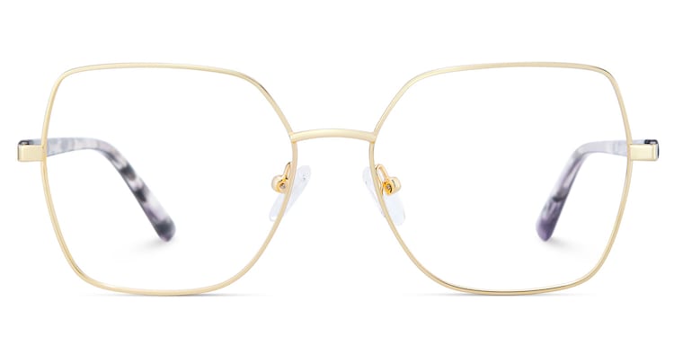 Billie Geometric Gold Glasses