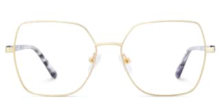 Billie Geometric Gold Glasses0