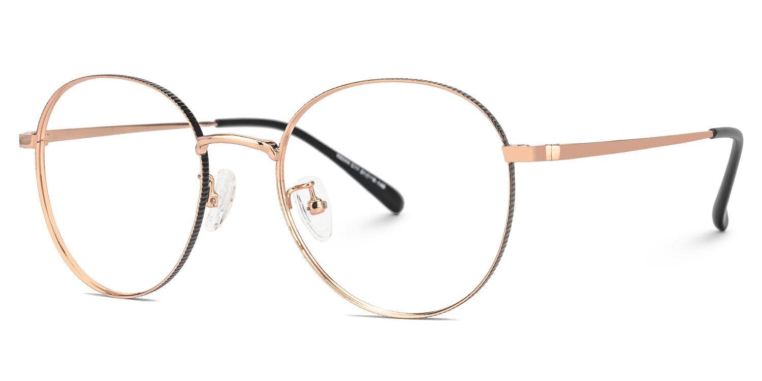 Blue-Light Blocking Ringstaff Eyeglasses, Ringstaff Rose-Gold Glasses -Zeelool1