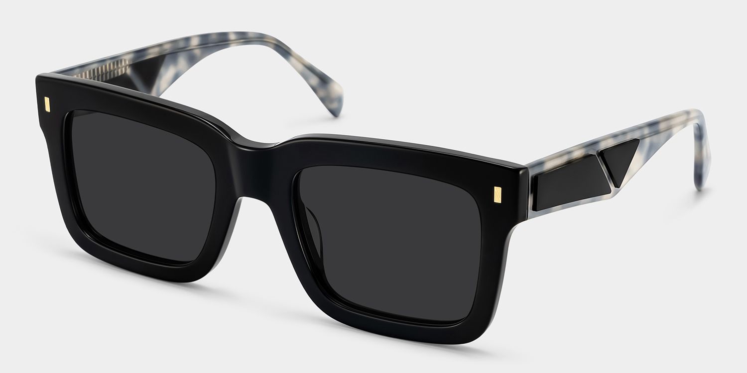 Shirmme Square Black Sunglasses for Women & Men | ZEELOOL2