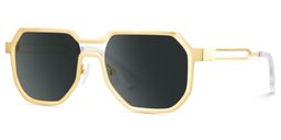 Hype Geometric Gold Glasses3
