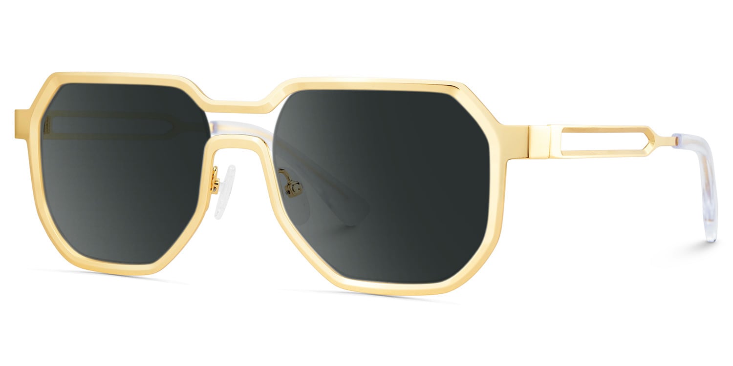 Hype Geometric Gold Glasses3