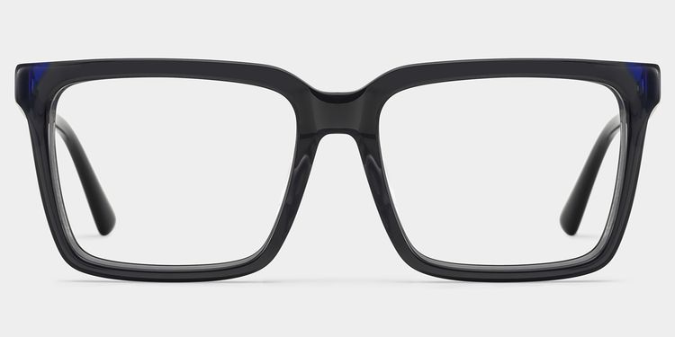 Troy Rectangle Dark Gray Glasses