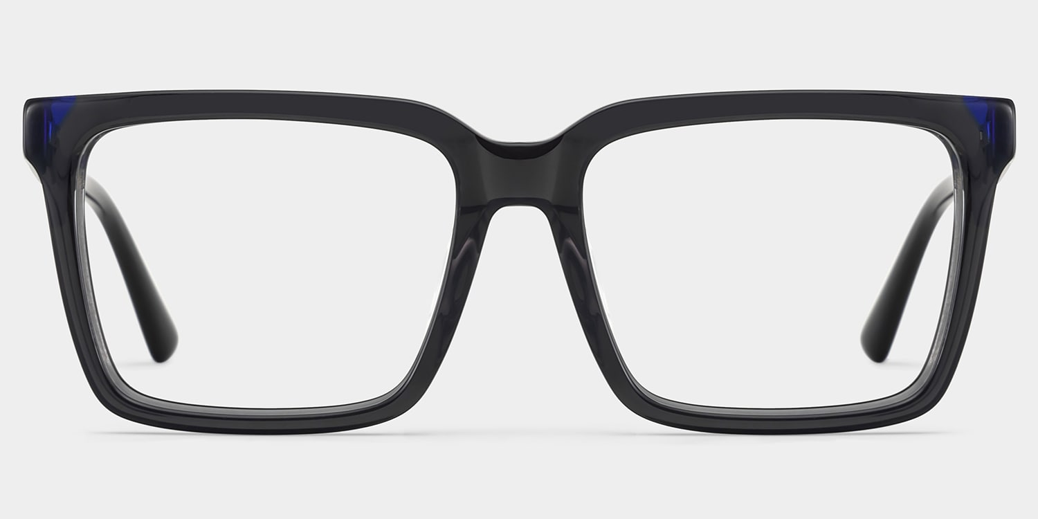 Troy Rectangle Dark Gray Glasses