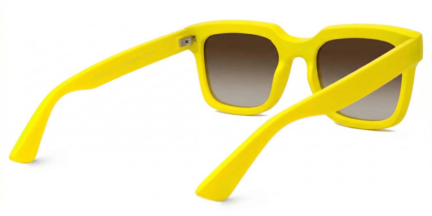 Liizbeett Square Yellow Prescription Sunglasses | ZEELOOL3