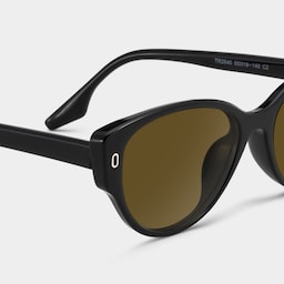 Livia Cat eye Black Polarized Sunglasses5