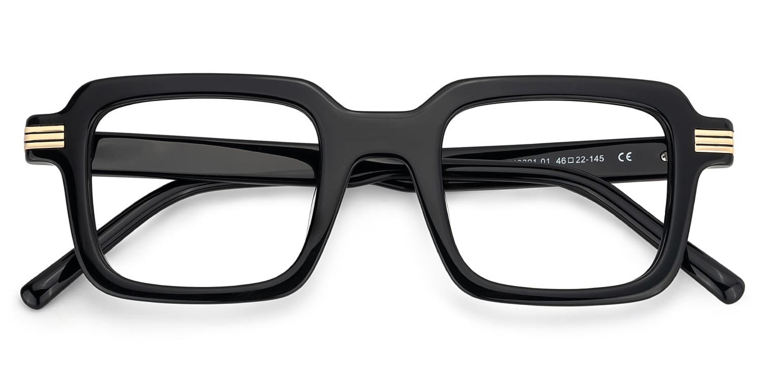 Renu Square Black Glasses2