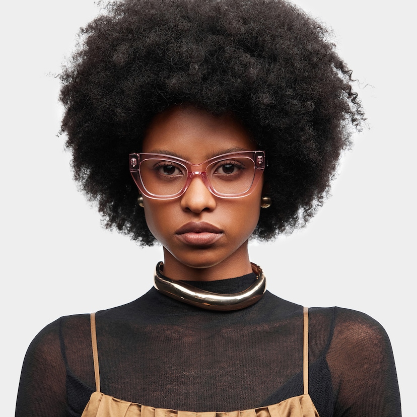 Skylar Butterfly Crystal Pink Glasses