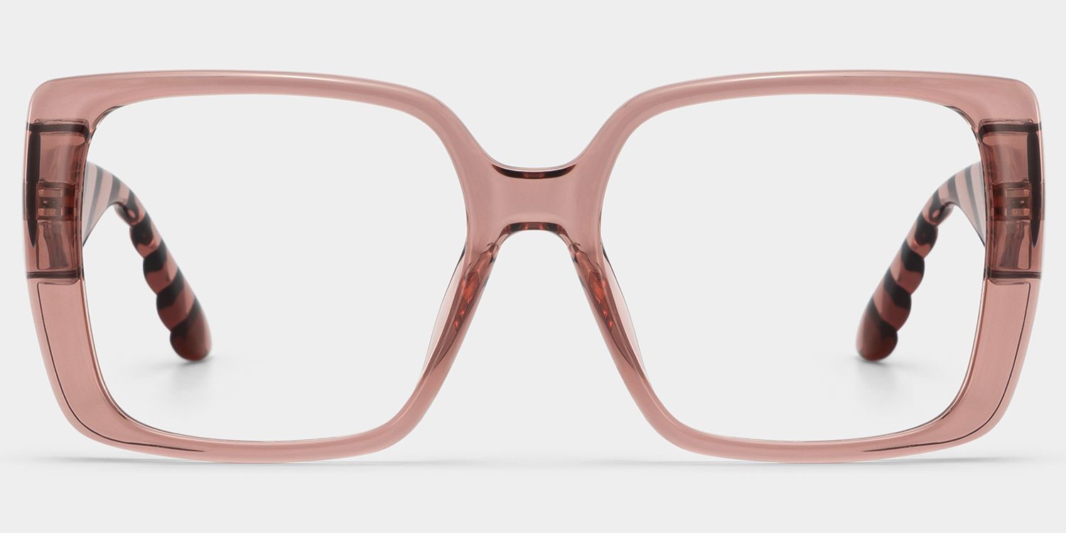 Maya Thick Brown Square Clear Frame Glasses Online | ZEELOOL0