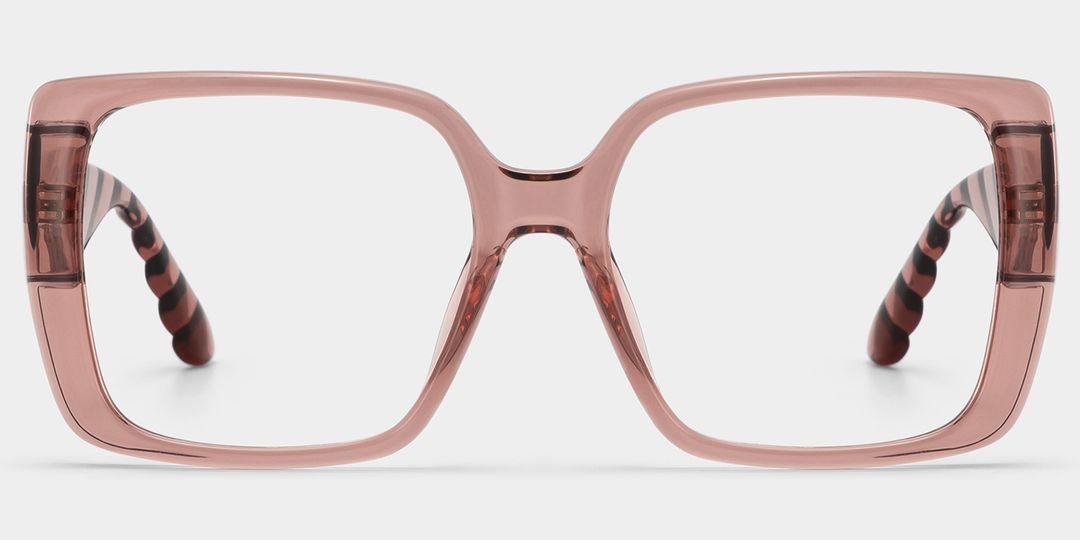 Maya Clear Brown Square Glasses