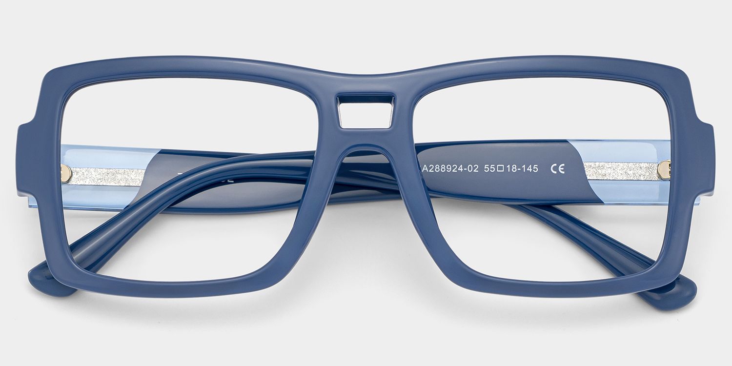 Blue Nora Aviator Eyeglass Frame for Women | ZEELOOL