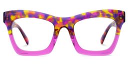 Benitez Neon Pink Square Glasses0