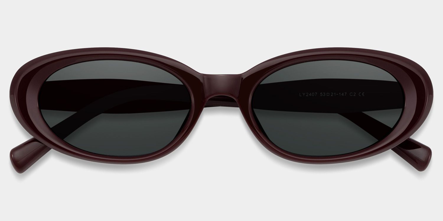 Zion Purple Oval Polarized Sunglasses for Driving | ZEELOOL1