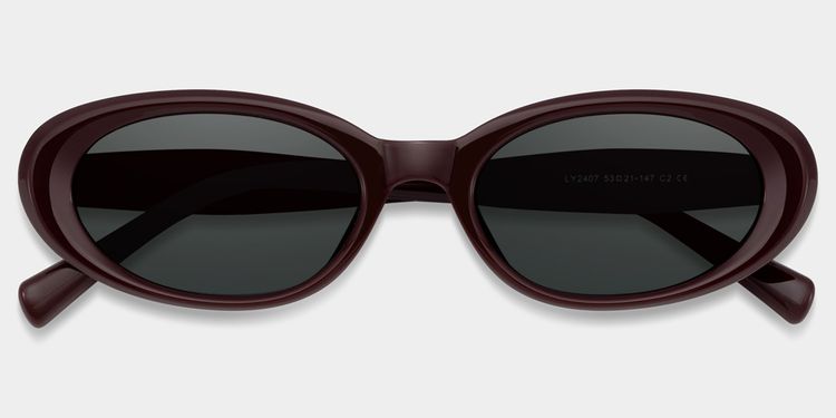 Zion Oval Purple Polarized Sunglasses