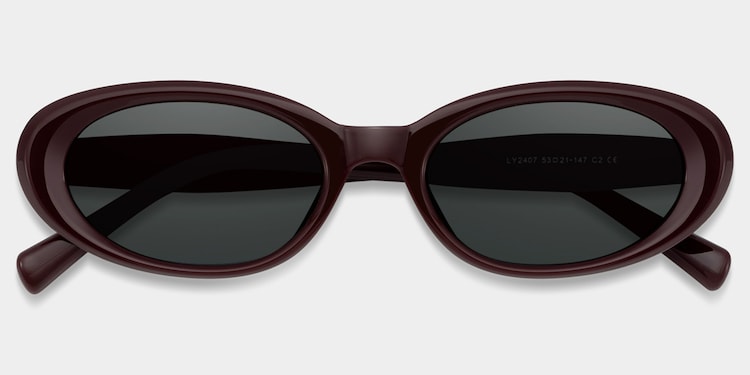 Zion Oval Purple Polarized Sunglasses