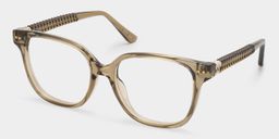 Clara Clear Brown Cat eye Glasses3