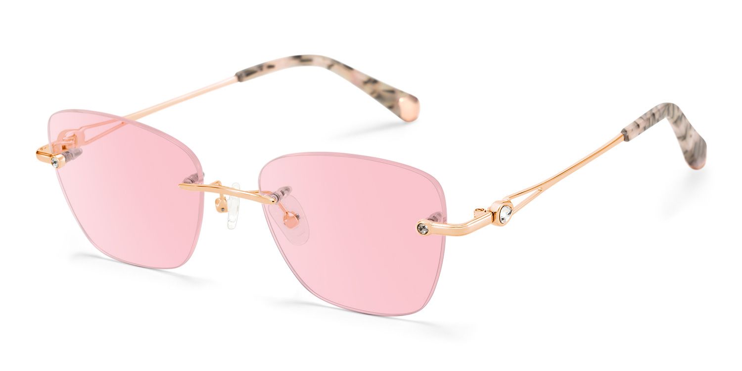 Rectangle Rose Gold Eyeglasses- Seth Metal Frame Glasses2