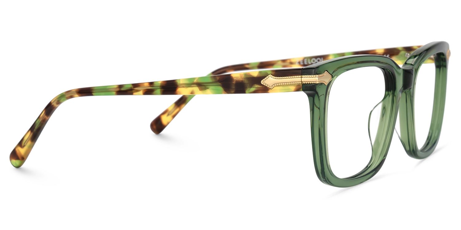 Rectangle Green Glasses Frames For Men4