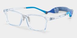 June Rectangle Clear Blue Glasses2