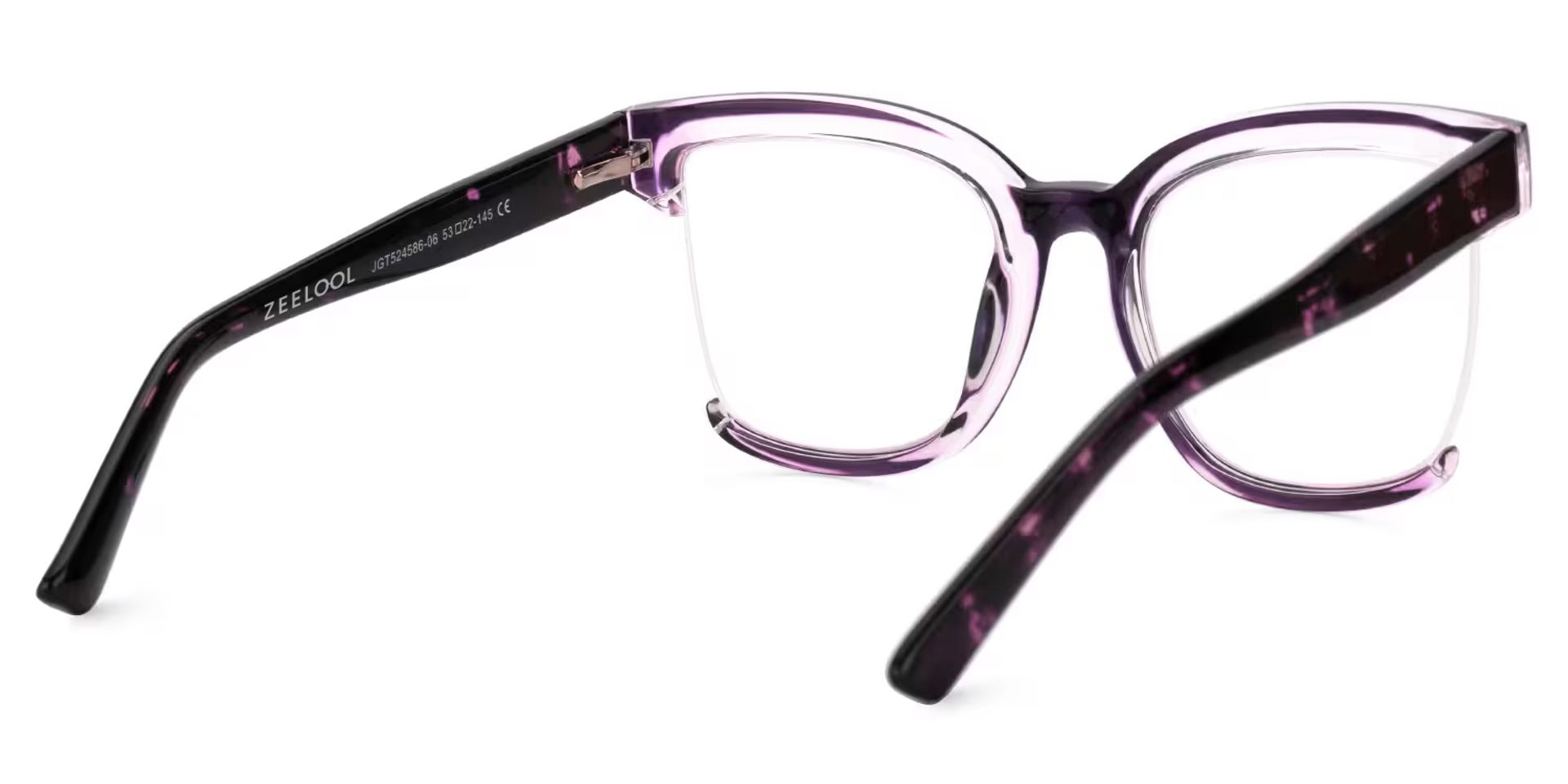 Square Cadogan Purple Color Frame Glasses | Zeelool3