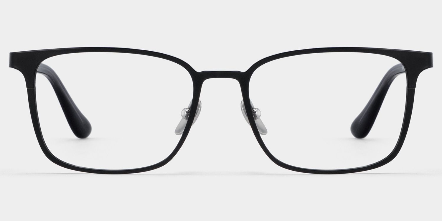 Aubrey Black Rectangle Frame Glasses for Men | ZEELOOL1