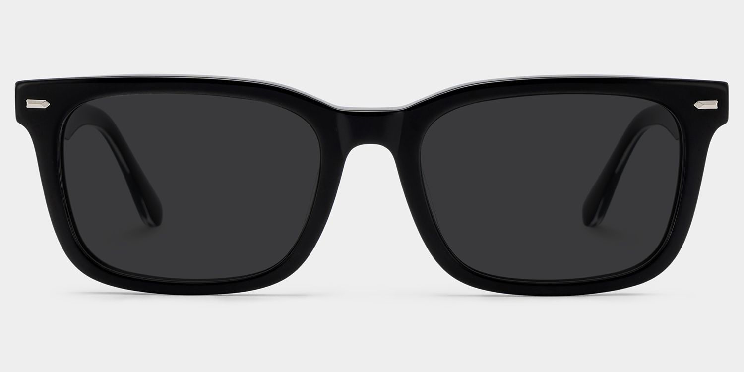 Patrick Thick Black Rectangle Glasses for Men | ZEELOOL0
