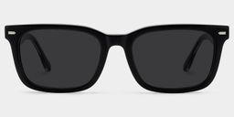 Patrick Rectangle Black Glasses0