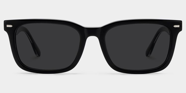 Patrick Rectangle Black Glasses