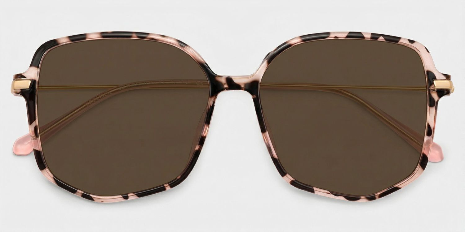 Payton Tr90 Tortoise Geometric Frame Sunglasses | ZEELOOL