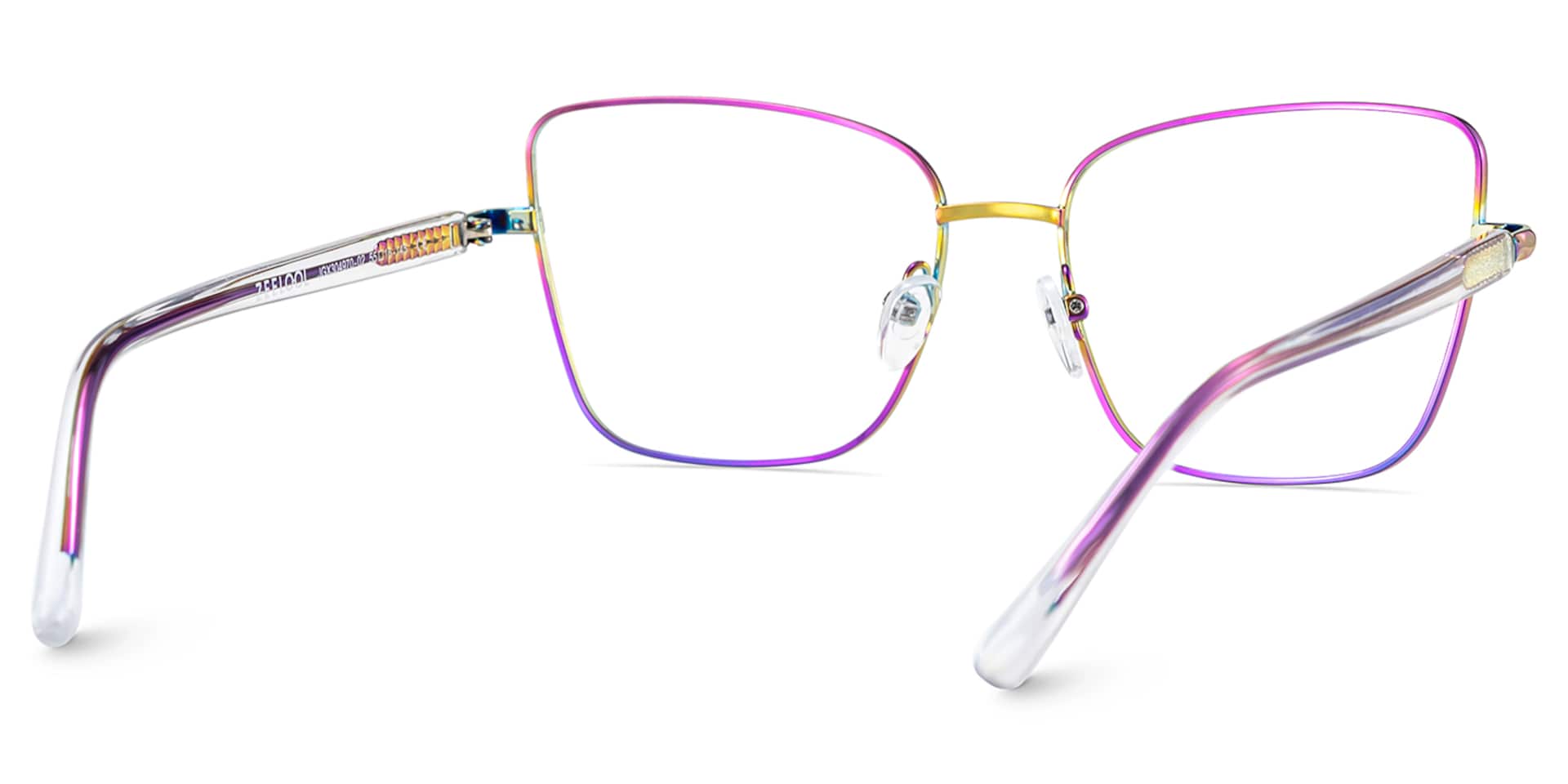 Jace Iridescent Square Prescription Glasses | Zeelool5