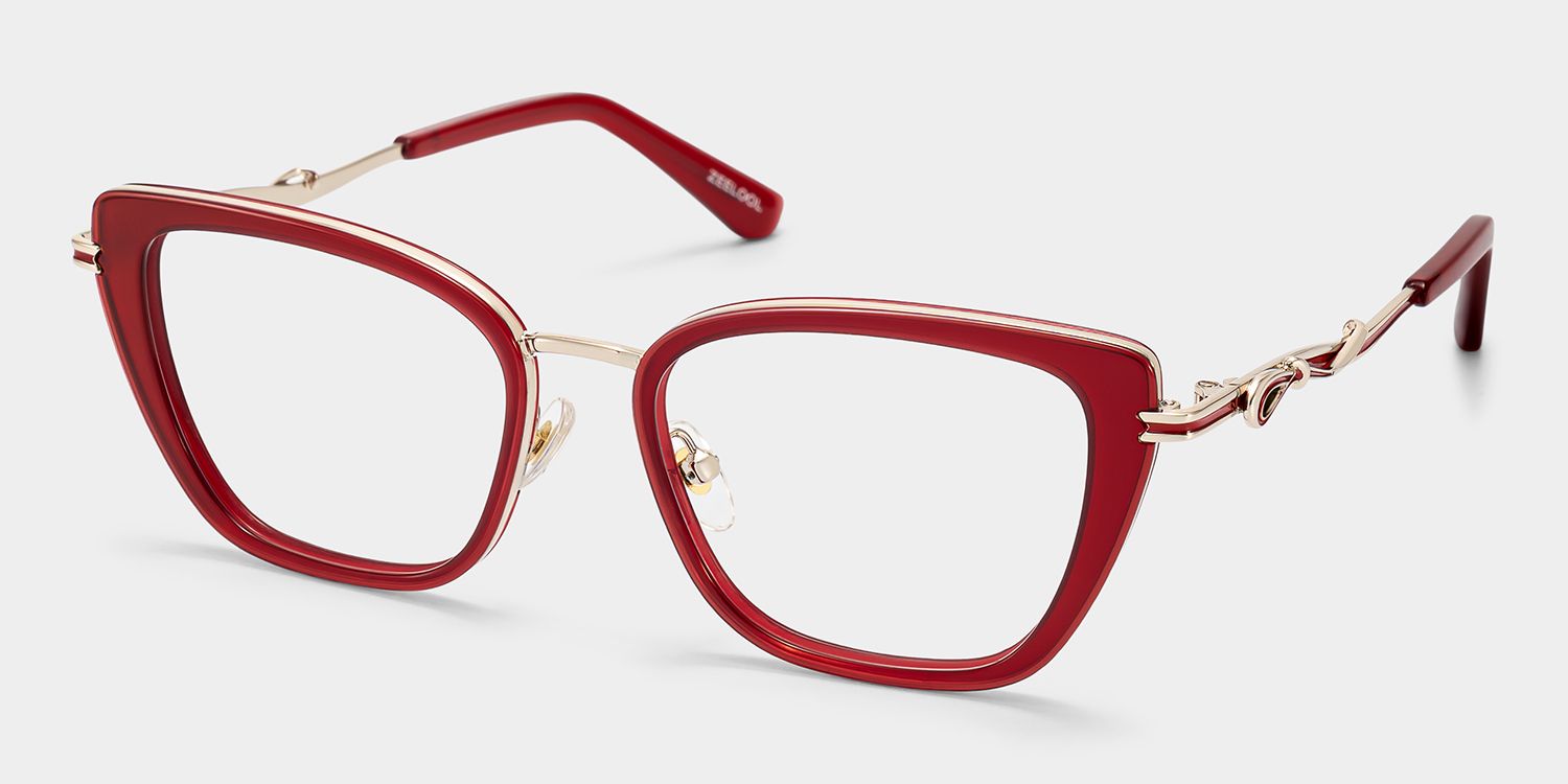 Veronica Red Cat-Eye Glasses | ZEELOOL3