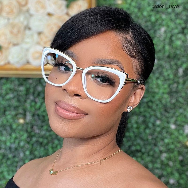 Ruiz Cateye White Glasses