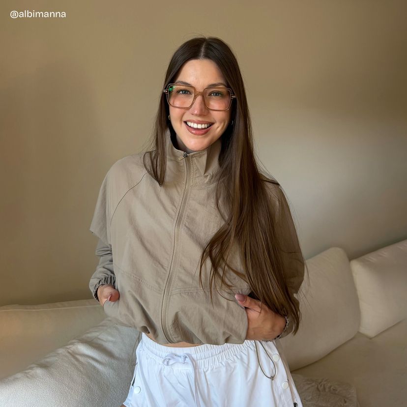 Asher Brown Rectangle Glasses