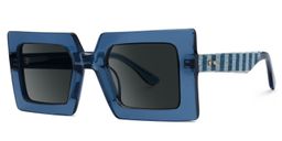 Tiffaney Square Blue Glasses1